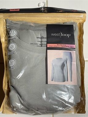 west loop Women's Two-Piece Thermal Set - Light Gray